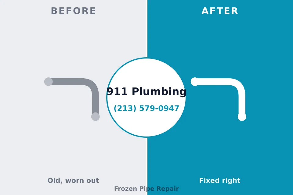 Before and after: plumbing repair Wisconsin Dells, WI